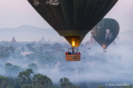 Flying Over Bagan