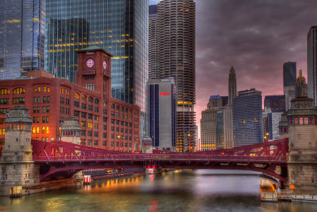 Chicago River Sunrise