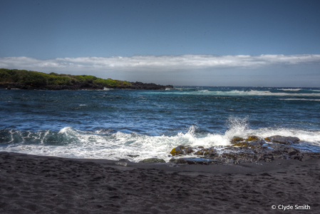 Punaluu Balck Sand Beach, Hawaii 