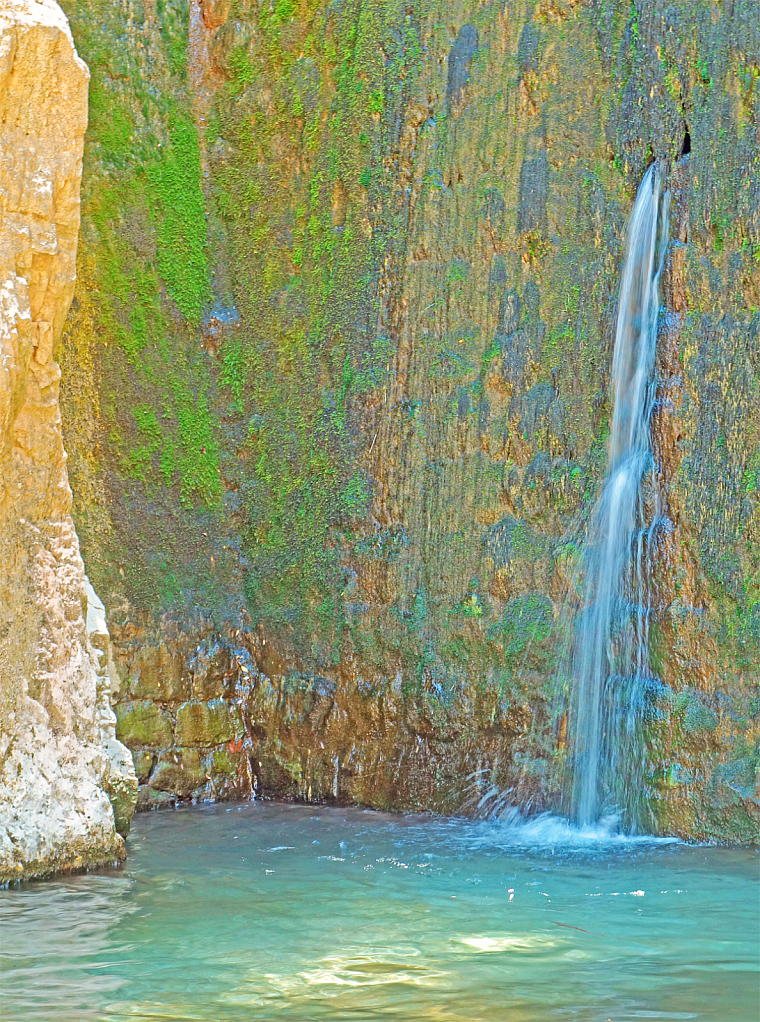 Spring water fall.