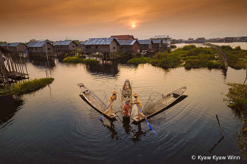 Floating Village and Fishermen