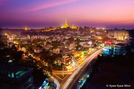 Evening of Rangoon City 