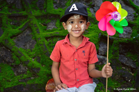 Boy and Fan