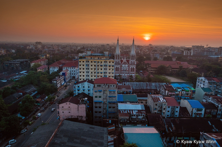 Sunrise of Yangon 