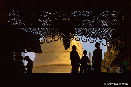 At Shwedadon Pagoda 