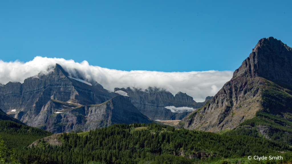 View from Many Glaciers Hotel