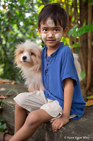 Boy and Puppy 