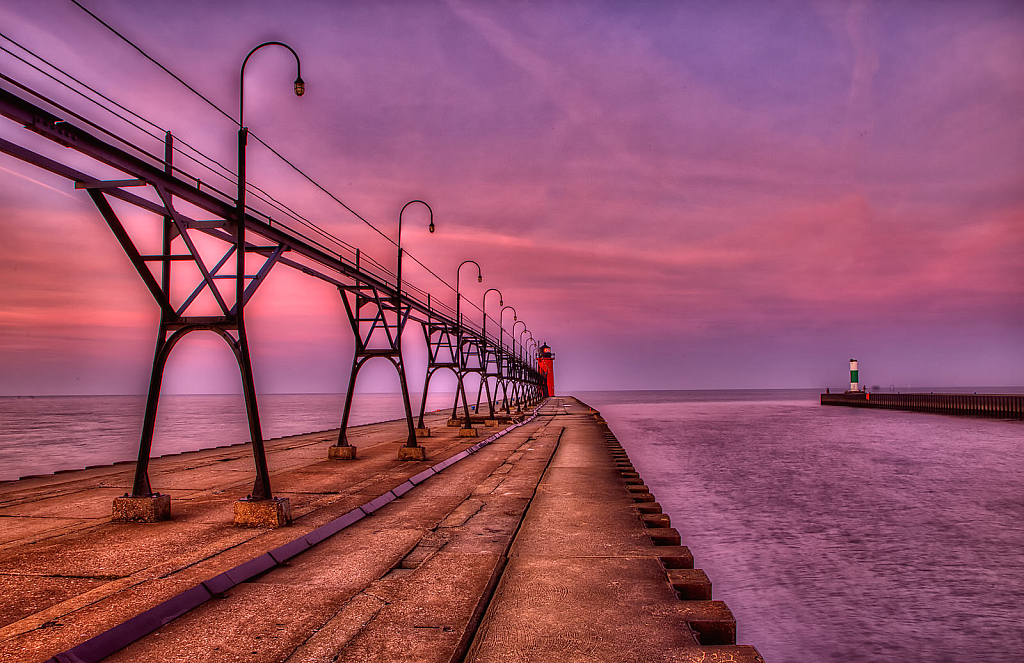 South Haven Light Sunset