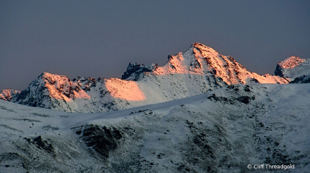 Last light on The Remarkables