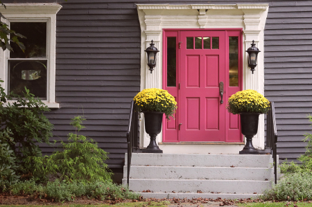 Colonial Red Door