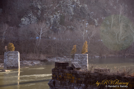 The Potomac River at Hapers Ferry . . .