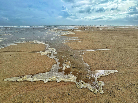 Beach Walk, Atlanti Beach during Helene