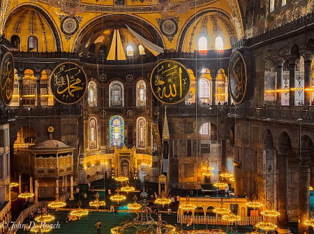 Interior of the Hagia Sophia Mosque