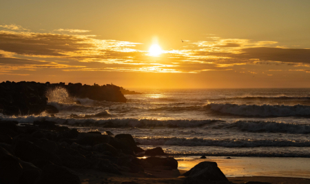 Sunset at the North Jetty-Ocean Shores WA