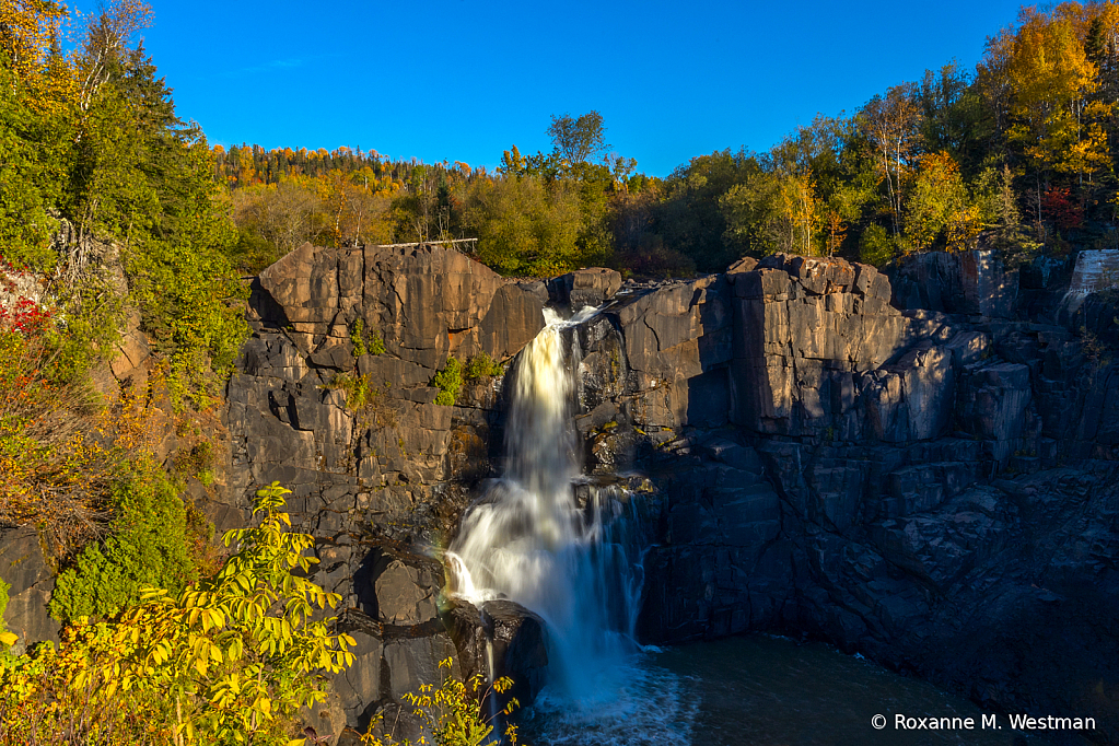 High falls on the Minnesota Pigeon River - ID: 16129920 © Roxanne M. Westman