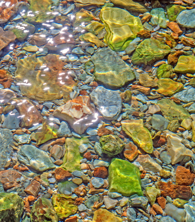 Pebbles and Sunlight Sparks.