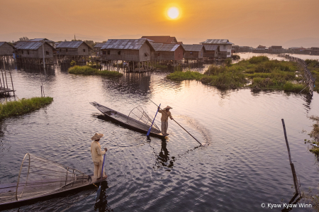 Sunrise Over Inle Lake