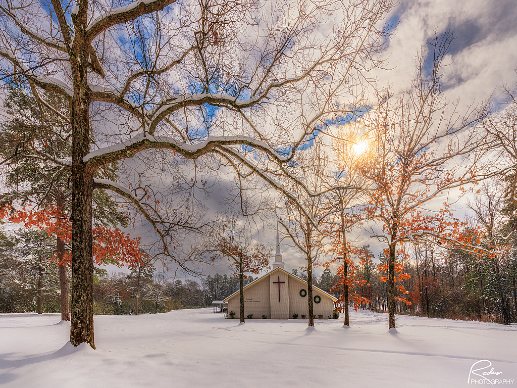 Neighborhood Church In Winter