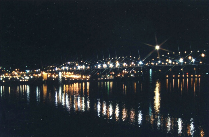 Walnut Street Bridge at Christmas