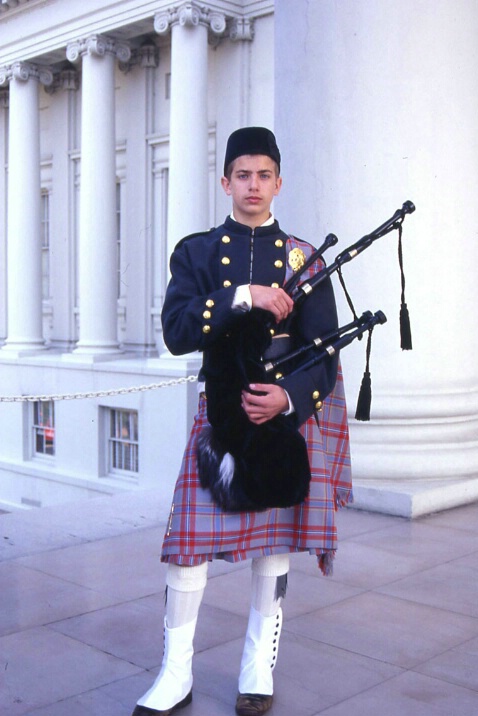 BagPipe Player At The Hunley Memorial Service.