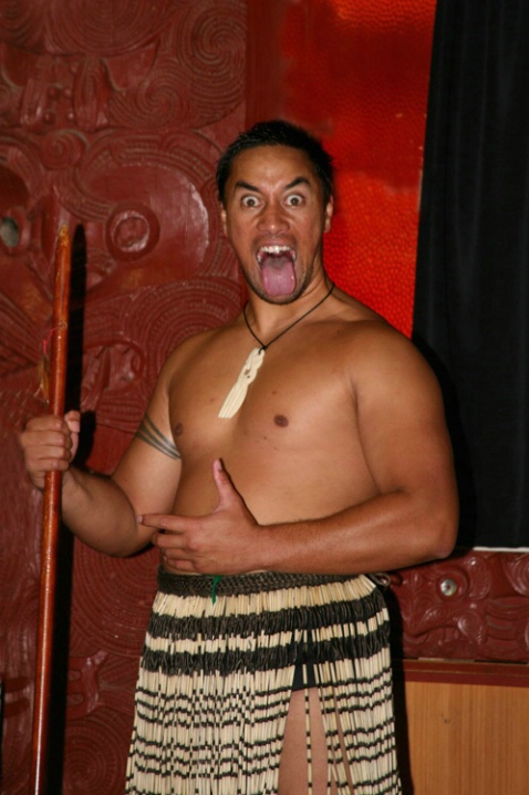 Maori warrior, fighting face