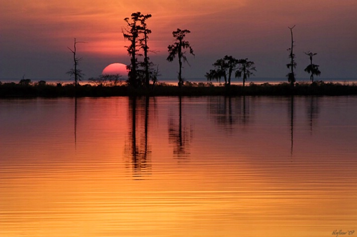 Sunset on Lake Maurepas