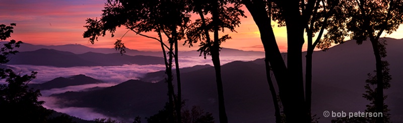 colorful mountain sunrise