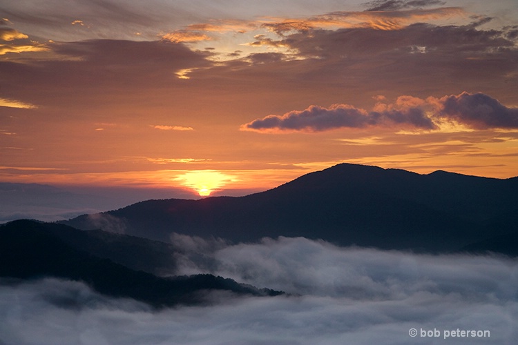 sunrise over Celo Knob, NC