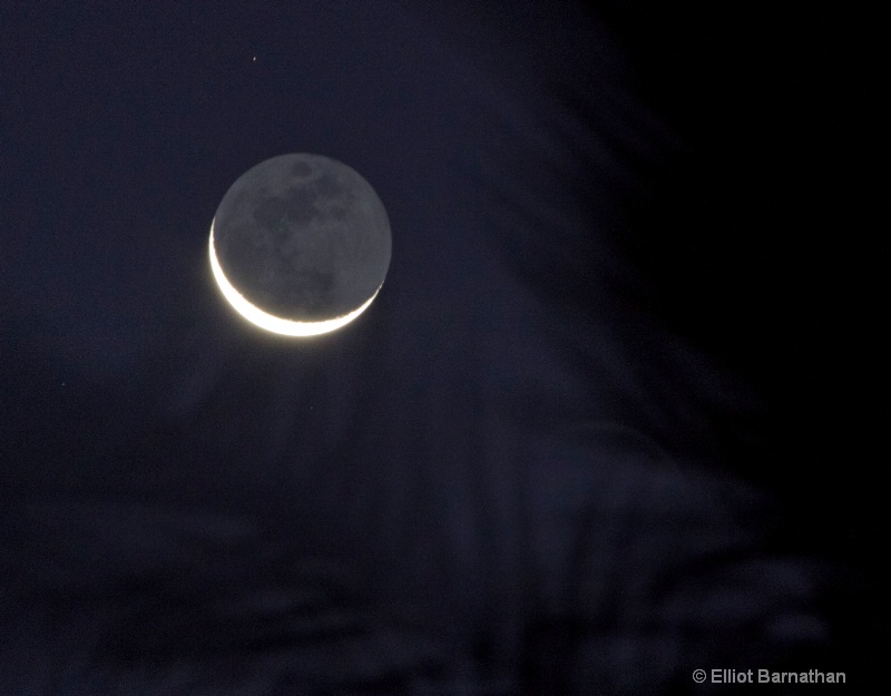 Moon in Earth's Glow