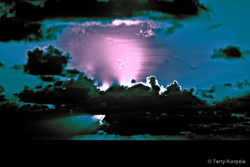 infra-red caribbean sunset