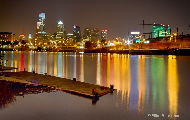 Philadelphia at Night from Boathouse Row 2