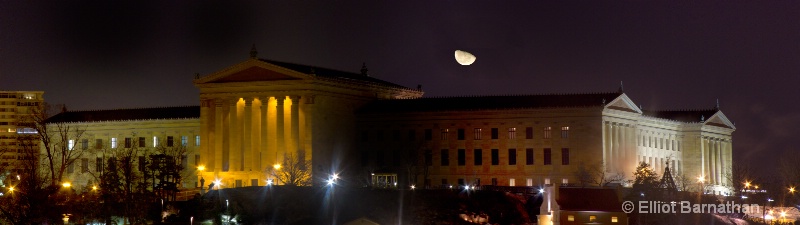 Moonrise over Philadelphia