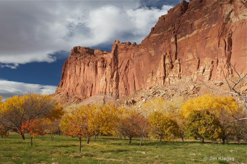 Red Rocks and Orchard