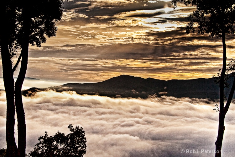 cloudy sunrise over Pensacola Valley