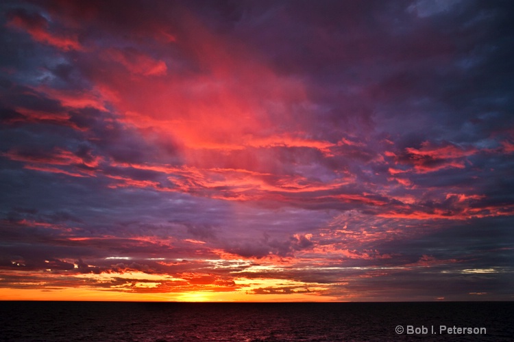 sunset on the baltic sea