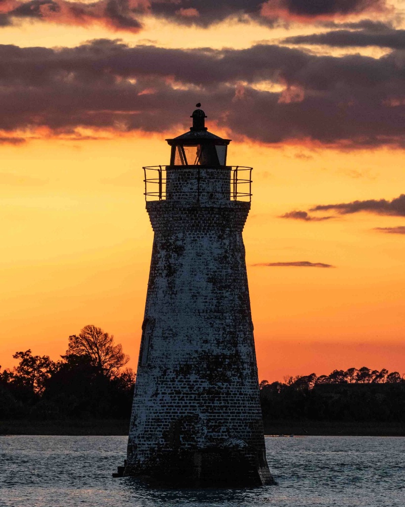 Cockspur Light at Sunset