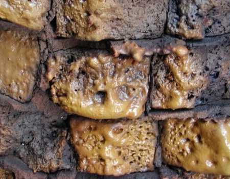 Bricks baked in coke oven 