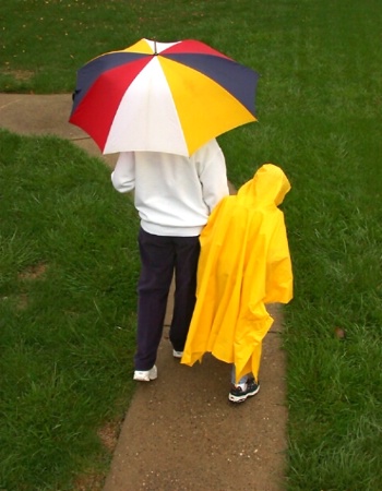 Walking in the rain