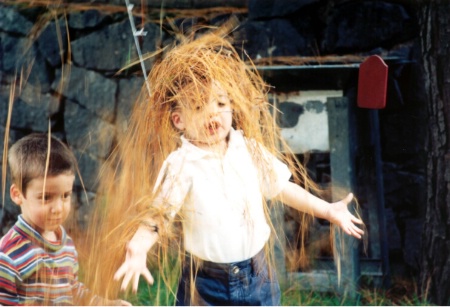 Kids Playing with Hay