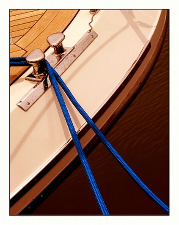 boat & blue rope
