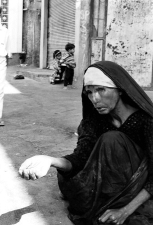 a woman beggar