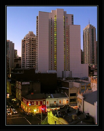 evening lights-Sydney at 5:30pm