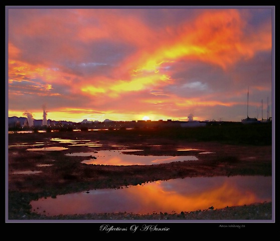 reflections of a sunrise