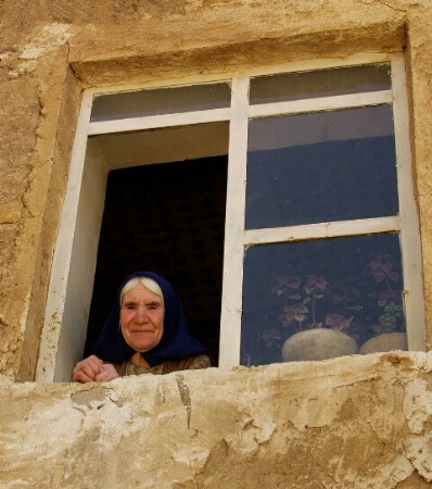 Old woman on village