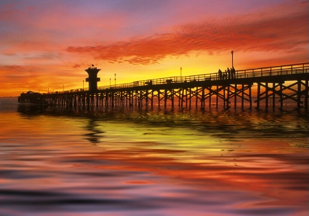 *sunset at seal beach pier*