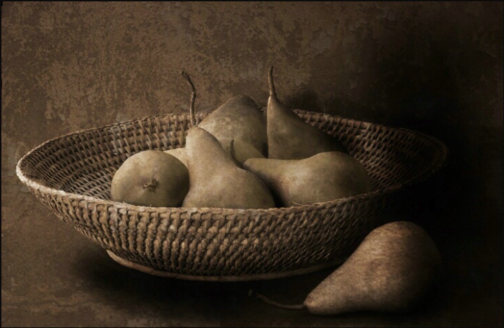 Basket and Pears