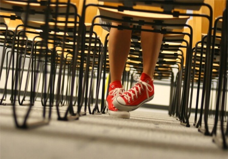 Red Chucks and Chairs