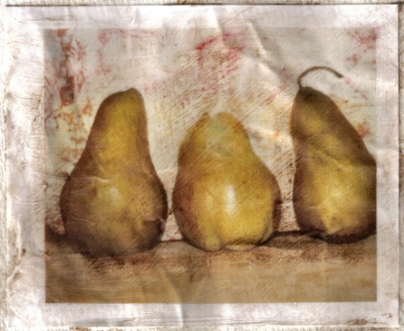 Antiqued Pears - Omni Gel Transfer