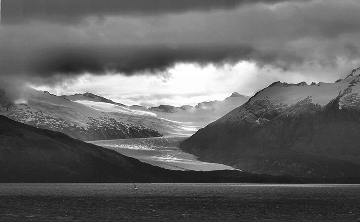 Glacier in Strait of Magellan, Chile