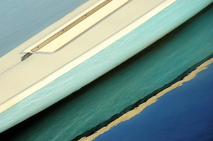 Boat Abstract in Blue